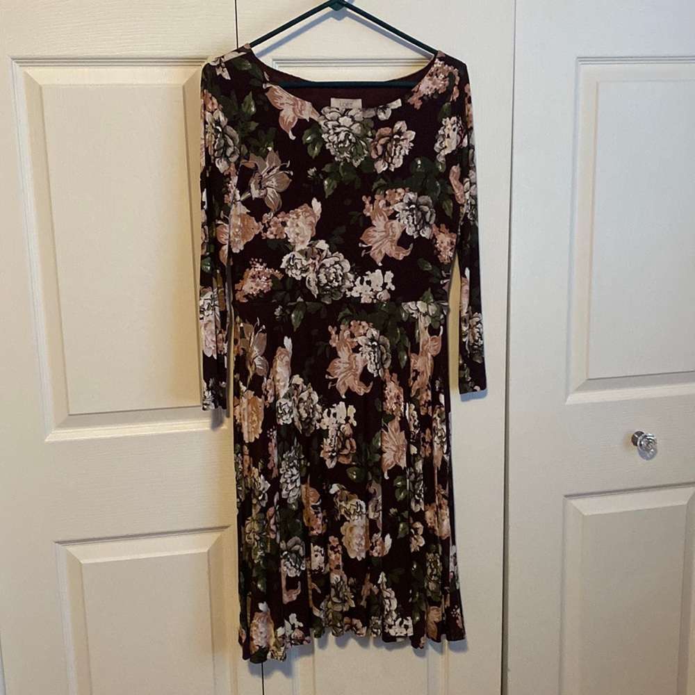 Loft flouncy midi dress